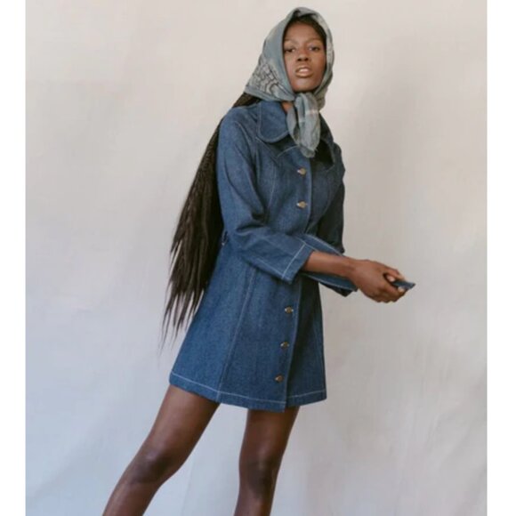 Lykke Wullf Denim Trench Jacket / Dress - Picture 2 of 8